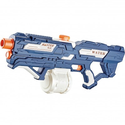 Pistol cu Apa pentru Copii, Rezervor 600ml, Flippy, 14ani+, cu baterie 1200mAh, Electric Burst, Albastru/Alb, 1000ML