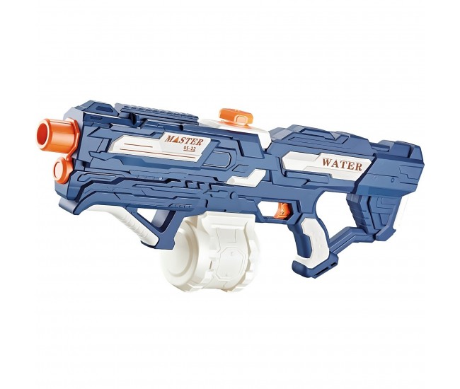 Pistol cu Apa pentru Copii, Rezervor 600ml, Flippy, 14ani+, cu baterie 1200mAh, Electric Burst, Albastru/Alb, 1000ML