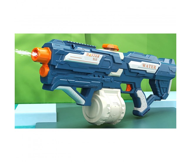 Pistol cu Apa pentru Copii, Rezervor 600ml, Flippy, 14ani+, cu baterie 1200mAh, Electric Burst, Albastru/Alb, 1000ML