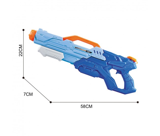 Pistol cu Apa pentru Copii, Rezervor, Pentru Piscina/Plaja, Flippy, 6ani+, Albastru, 1500ML