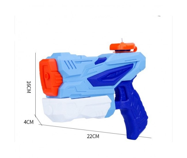 Pistol cu Apa pentru Copii, Rezervor, Pentru Piscina/Plaja, Flippy, 6ani+,  3 duze, Albastru, 300ML