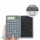 Calculator de Mana Reincarcabil cu Tabla de Scris, Flippy, Calculator Portabil, Ecran LCD, Afisaj cu 12 Cifre, Ecran de 15 cm, Culoare Gri