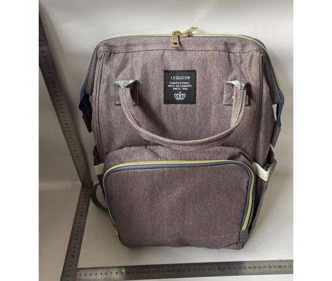 Rucsac Multifunctional pentru Mamici, Flippy, din Panza Oxford, Compartimentare Multipla, Impermeabil, 43 x 18 x 26 cm, Gri Inchis