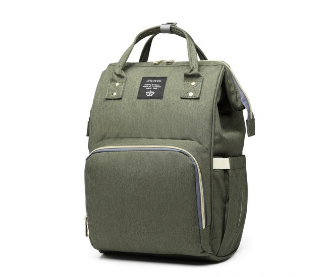 Rucsac Multifunctional pentru Mamici, Flippy, din Panza Oxford, Compartimentare Multipla, Impermeabil, 43 x 18 x 26 cm, Verde Army