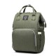 Rucsac Multifunctional pentru Mamici, Flippy, din Panza Oxford, Compartimentare Multipla, Impermeabil, 43 x 18 x 26 cm, Verde Army