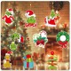 Set 18 Decoratiuni de Craciun din Lemn, Flippy, cu Snur pentru Agatare in Brad, Model Grinch, Diferite Dimensiuni, Multicolor