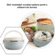 Set 2 Caserole pentru alimente Flippy, lunch box, 1400 ml, otel inoxidabil, maner, valva aerisire, 15.5 x 15 cm, inchidere etansa, multicolor