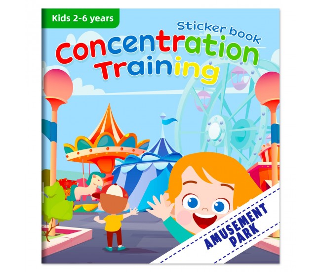 Set 3 Carti Educative cu Stickere Autocolante, Flippy, Model Ferma, Masini, Parc de Distractii, 14.5 x 15.6 cm, Copii 2-6 ani