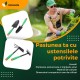 Set 4 Unelte de Gradina Flippy, pentru Plantare Prelucrare Sol si Ingrijire Plante, Material PVC si cardboard, 31.5 x 8.5 cm, verde