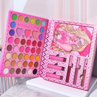 Set 8 Produse de Machiaj, KEVIN & COCO, Butterfly Dream Girl, 49 de culori, 24.7 x 19.7 x 2.7 cm