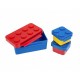 Set caserole pentru pranz interactive, Flippy, cuburi de construit, plastic, multicolor