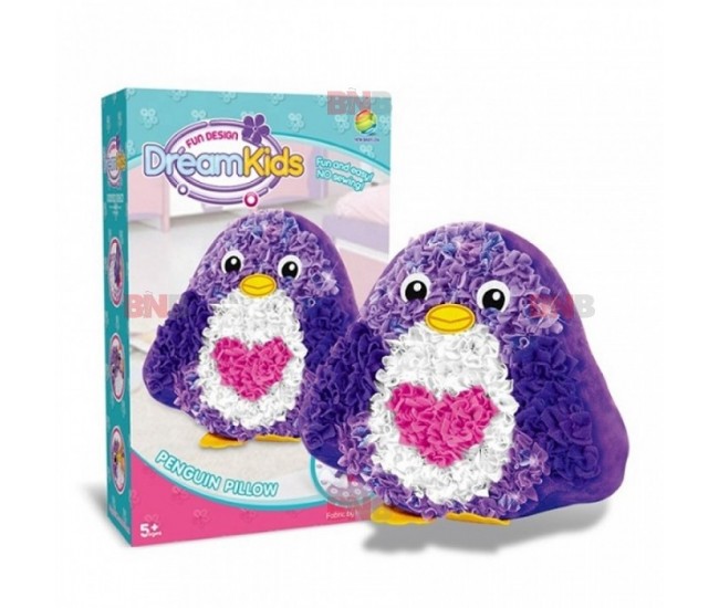 Set creatie perna pentru copii, Dream Kids, Pinguin