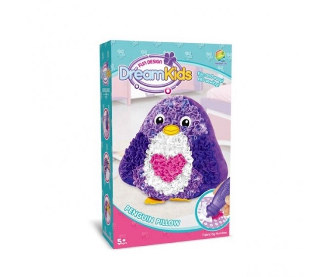 Set creatie perna pentru copii, Dream Kids, Pinguin