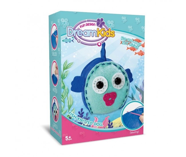 Set creatie perna pentru copii Model 2, Dream Kids, Peste