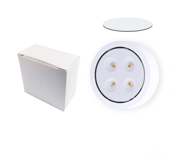 Set de 6 Lampi Led Flippy, Fara Fir, Cu Baterii, 3 Culori de Lumina, cu 2 Telecomenzi, din Plastic, Alb