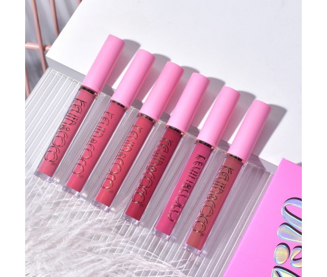 Set de Buze, KEVIN & COCO, Pink Girl, 6 Lip Gloss-uri, 17 x 14.8 x 2.9 cm, Roz/Maro