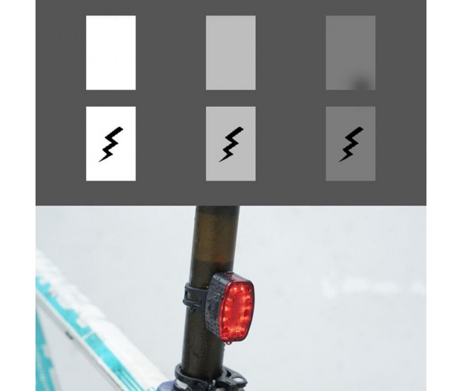 Set far si stop spate LED bicicleta, Flippy, incarcare USB, rezistent la apa, 4 moduri de luminare, Plastic, Alb/Rosu, 10x6x4 cm