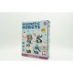 Set inteligent de blocuri magnetice pentru copii, 7 piese, cutie depozitare, robotel, albastru