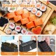 Set ustensile pentru facut sushi Flippy, 10 piese, forma inima inclus, 3 forme clasice, extensibil, finisaj lucios, material ABS, curatare usoara, negru
