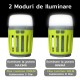 Lampă UV antiinsecte Flippy, anti muste, anti tantari, cu acumulator reincarcabil prin USB, portabil, 3.7 V, 200 lumeni, 8.5 x 13.3 cm, Verde