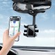 Suport auto Flippy cu atasare la oglinda retrovizoare, model Y611, rotativ 360 de grade și retractabil, multifuncțional, compatibil cu toate telefoanele mobile, Negru