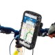 Suport husa telefon mobil Flippy pentru bicicleta si motocicleta, rezistent apa si socuri, touchscreen, 360 rotativ, negru, marime L ≤ 5.5 inch