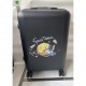 Troler de Calatorie, Flippy, 56 x 35 x 22 cm, 4 Roti, Maner Reglabil, din ABS, cu Fermoar, Blocare cu Cod, Impermeabil, Model Astronaut, Negru