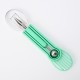 Ustensila bucatarie 4 in 1 pentru taiat si decorat fructe Flippy, material inox si plastic, compact, 28x6.2 cm, verde