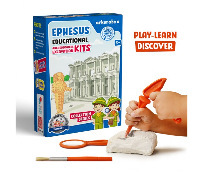 Arkerobox - set arheologic educational si puzzle 3d, efes - biblioteca celsus