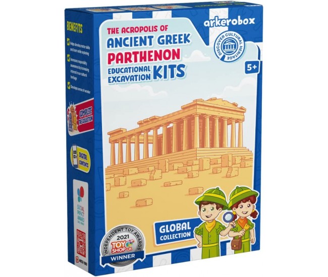 Arkerobox - set arheologic educational si puzzle 3d, grecia antica, parthenon