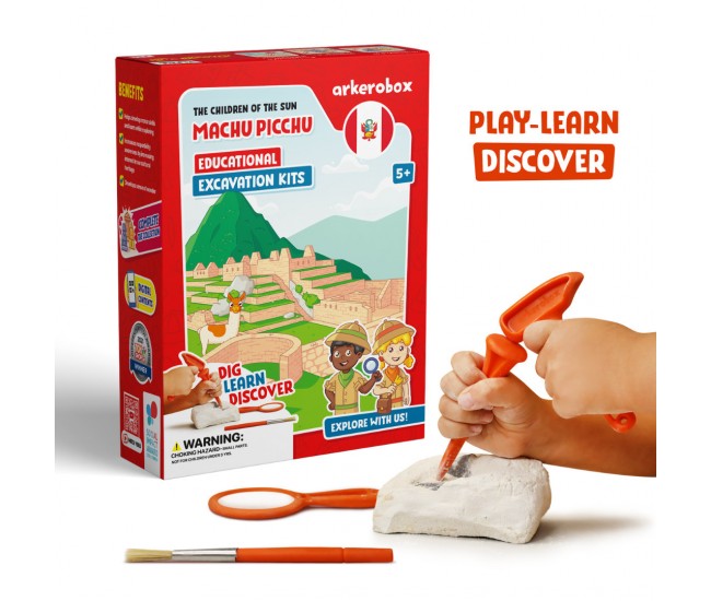 Arkerobox - set arheologic educational si puzzle 3d, machu picchu