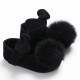 Balerini bebelus cu pampon drool (culoare: negru, marime: 2)