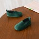 Balerini tip piele intoarsa drool (culoare: verde, marime: 22)