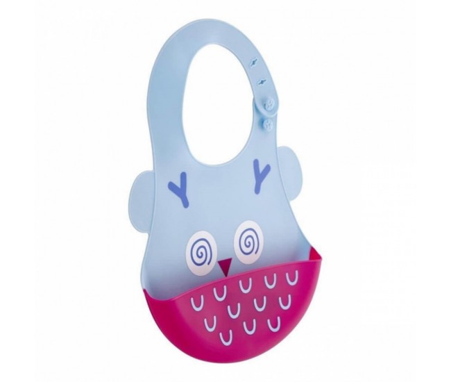 Baveta babyjem din silicon soft baby bib (culoare: verde)