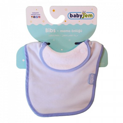 Baveta captusita din bumbac babyjem (culoare: bleu)