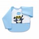 Baveta cu maneci si buzunar babyjem polly bib (culoare: bleu)