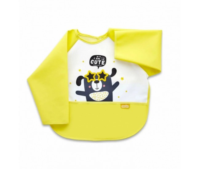 Baveta cu maneci si buzunar babyjem polly bib (culoare: verde)