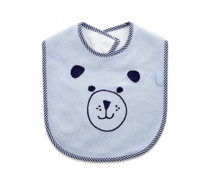 Baveta din bumbac babyjem cute animals (culoare: bleu)