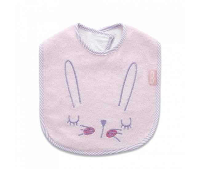 Baveta din bumbac babyjem cute animals (culoare: bleu)