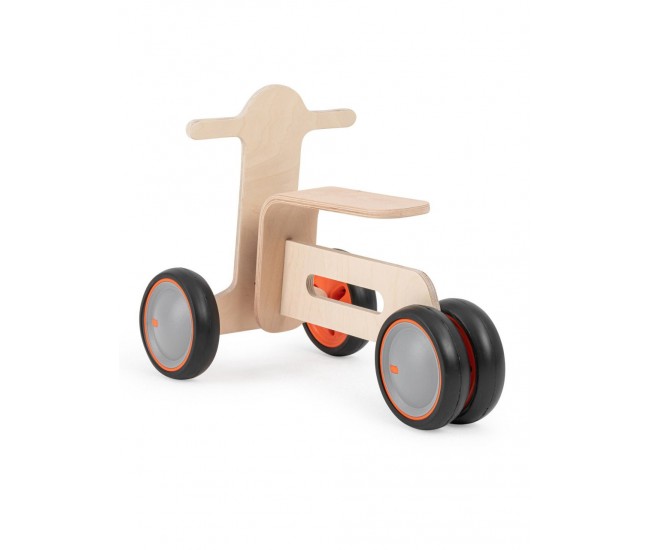 Bicicleta cu 3 roti pentru copii mamatoyz tribike, din lemn natural, fara pedale