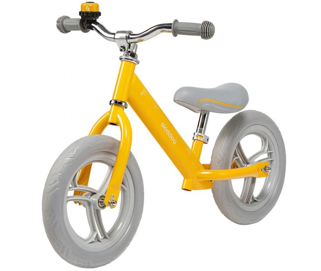 Bicicleta fara pedale nils, skiddou, galben