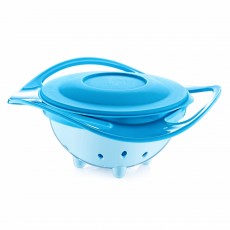 Bol multifunctional cu capac si rotire 360 grade babyjem amazing bowl (culoare: bleu)