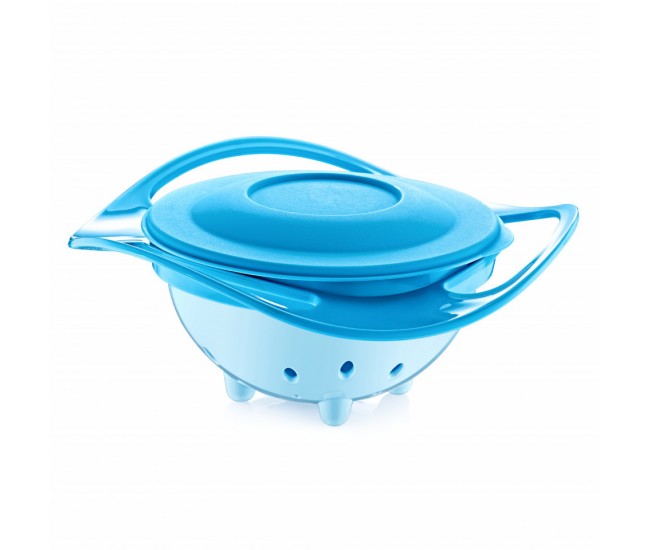 Bol multifunctional cu capac si rotire 360 grade babyjem amazing bowl (culoare: gri)