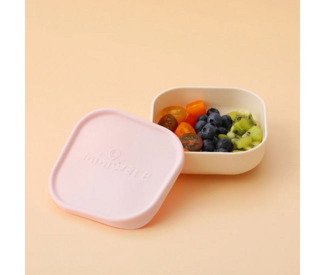 Bol pentru hrana bebelusi miniware snack bowl, 100% din materiale naturale biodegradabile, vanilla/cotton candy