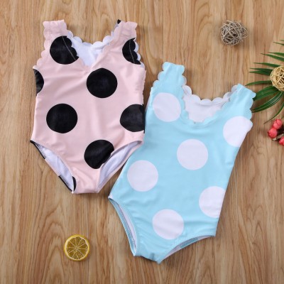 Costum de baie cu buline mari drool (culoare: bleu, marime: 120)