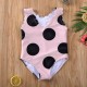 Costum de baie cu buline mari drool (culoare: roz, marime: 110)