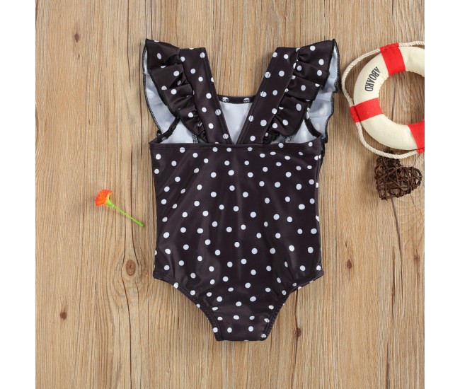 Costum de baie cu bulinute alb/negru drool (culoare: alb, marime: 120)