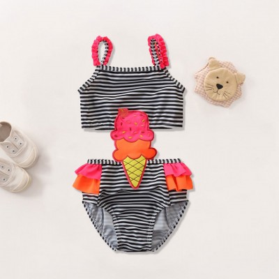 Costum de baie decupat inghetata drool (marime: 100)