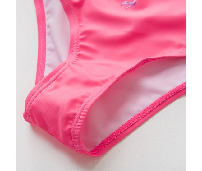 Costum de baie roz bombon cu flamingo drool (marime: 110)