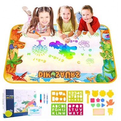 Covorasul magic drool dino- 100x70cm - jucarie educativa de colorat cu apa drool